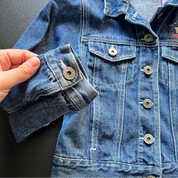 Y2K Disney Princess Girls Denim Jacket Size 7/8 Trucker Jean Jacket - Picture 8 of 14